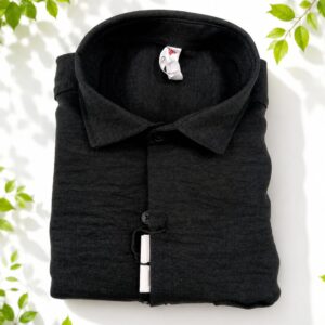 Black Korean Linen Shirt – ₹499