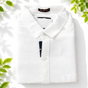 White Korean Linen Shirt – ₹499
